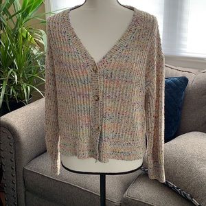 Rainbow Marl Knit Cardigan